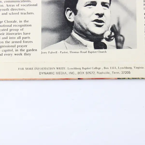 Dynamic Lynchburg Baptist College Chorale Sing A Song Of Love 12" LP DMI-51574