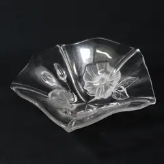 Mikasa Walther Glas Evita Etched Floral Bowl  Made in Germany 