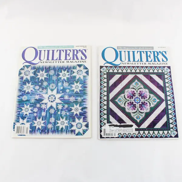 Lot of 2 Quilter's Newsletter Magazine Issues April 1997 & Jan/Feb 1999 Good