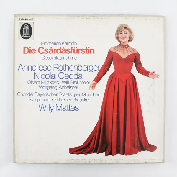 Emmerich Kálmán Die Csárdásfürstin 4 LP Box Set Rothenberger Gedda Mattes EMI