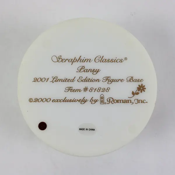 Roman Inc Seraphim Classics Pansy 2001 Ltd Ed Fig Base 81828