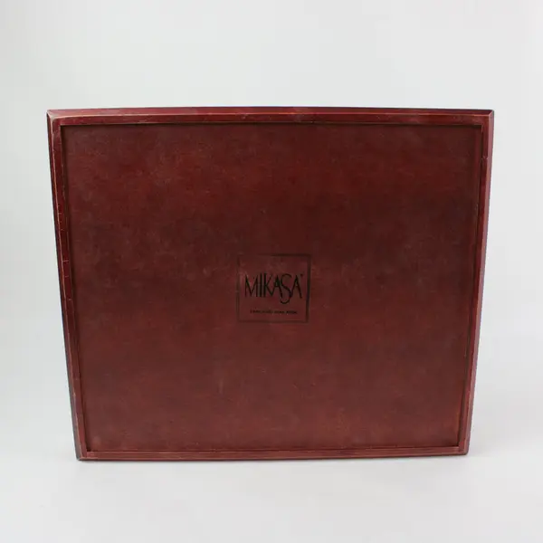Vintage Mikasa Wooden Flatware Organizer Tray Cherry Finish
