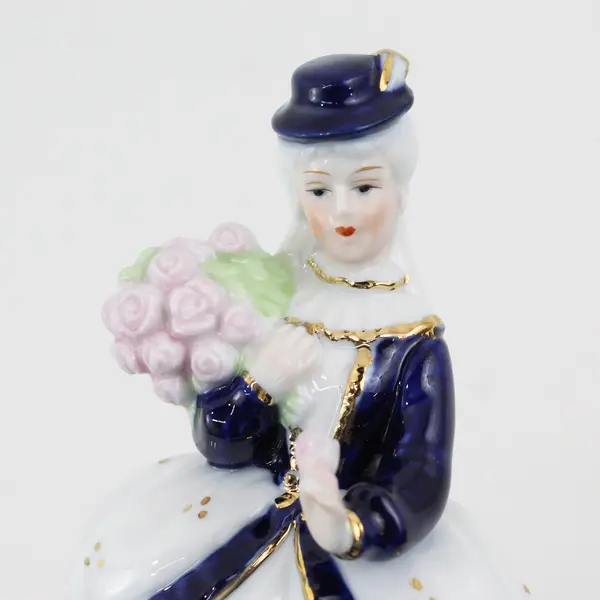 Sankyo Shoji Porcelain Victorian Woman Music Box Overwound Parts Repair