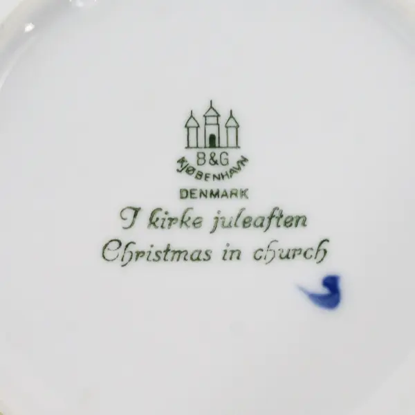 1968 Bing & Grondahl Jule Aften Christmas in Church Collector Plate
