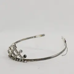 Silver Tone Rhinestone Tiara Hair Combs Bridal Wedding Prom Pageant Crown