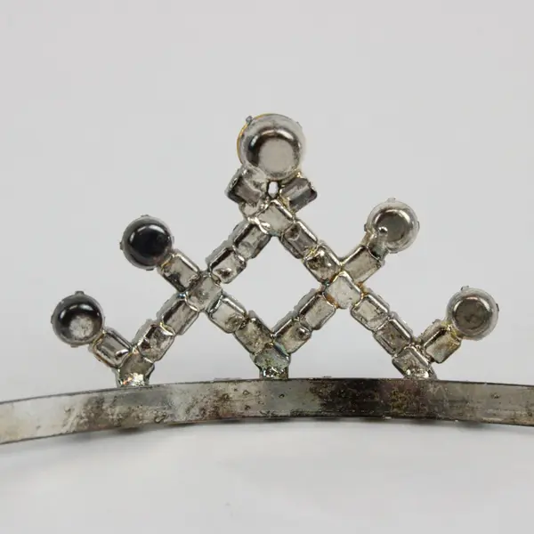 Silver Tone Rhinestone Tiara Hair Combs Bridal Wedding Prom Pageant Crown