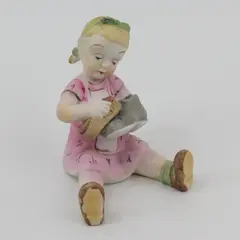 Vintage Ardalt Shoe Shine Girl Porcelain Figurine  4in