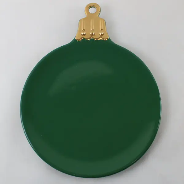 Department 56 Green Christmas Ornament Plate 10 Inch Holiday Decor