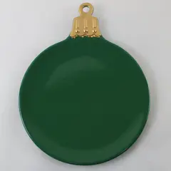 Department 56 Green Christmas Ornament Plate 10 Inch Holiday Decor