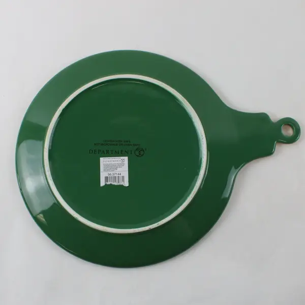Department 56 Green Christmas Ornament Plate 10 Inch Holiday Decor