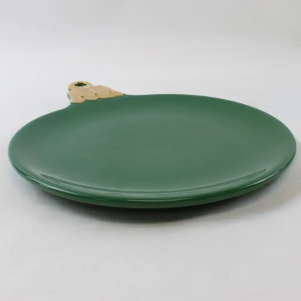 Department 56 Green Christmas Ornament Plate 10 Inch Holiday Decor