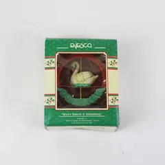 Vintage 1991 Enesco Treasury of Christmas Ornaments - "Seven Swans A Swimming"
