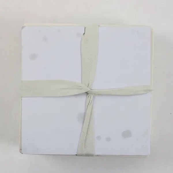 Threshold Stoneware Coasters Set of 4 White Black Table Protectors