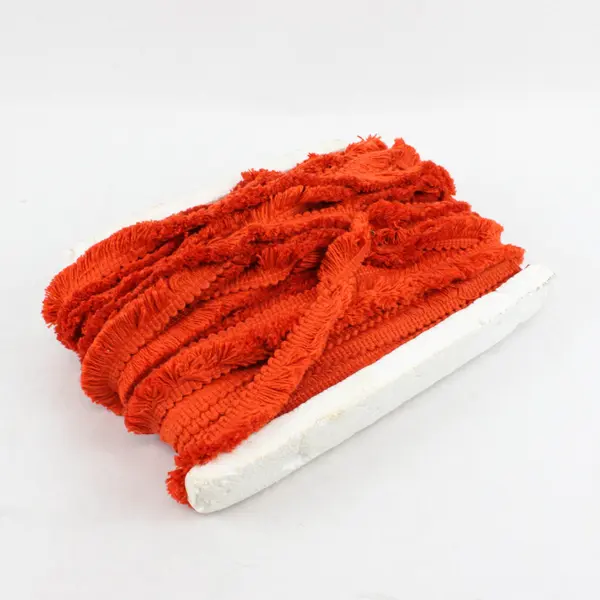 Vintage Orange Woven Fringed Trim 40 Ft x 1" Sewing Crafts Upholstery