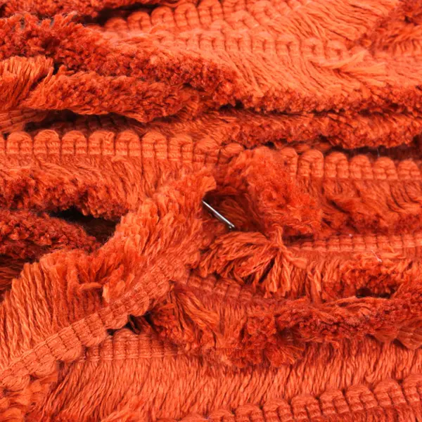 Vintage Orange Woven Fringed Trim 40 Ft x 1" Sewing Crafts Upholstery