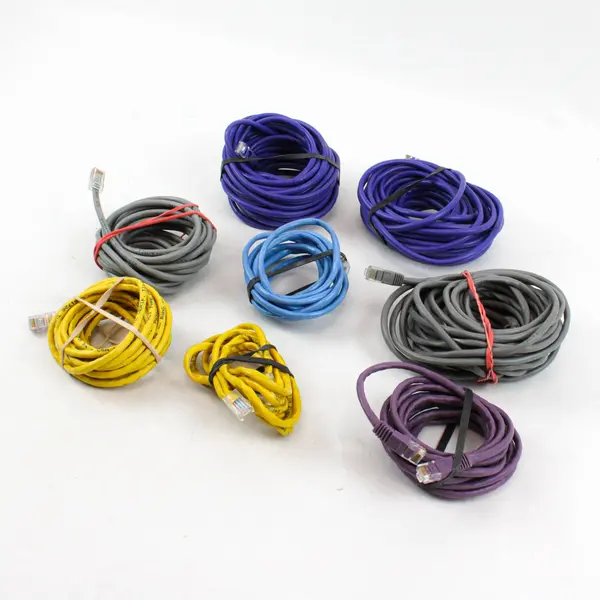 Lot of 8 Ethernet Network Patch Cables Mixed