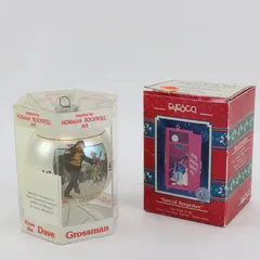 Lot of 2 Christmas Ornaments Enesco Dave Grossman Merry Christmas Brother