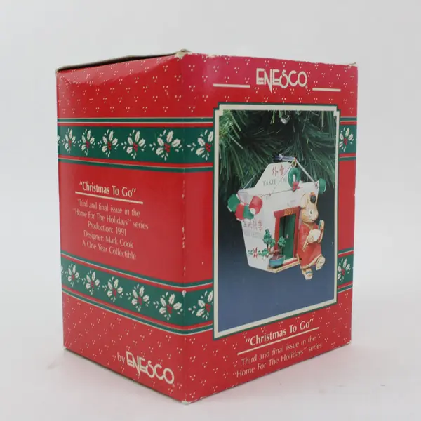 Lot of 2 Enesco Ornament Boxes Christmas To Go Special Keepsakes 586722
