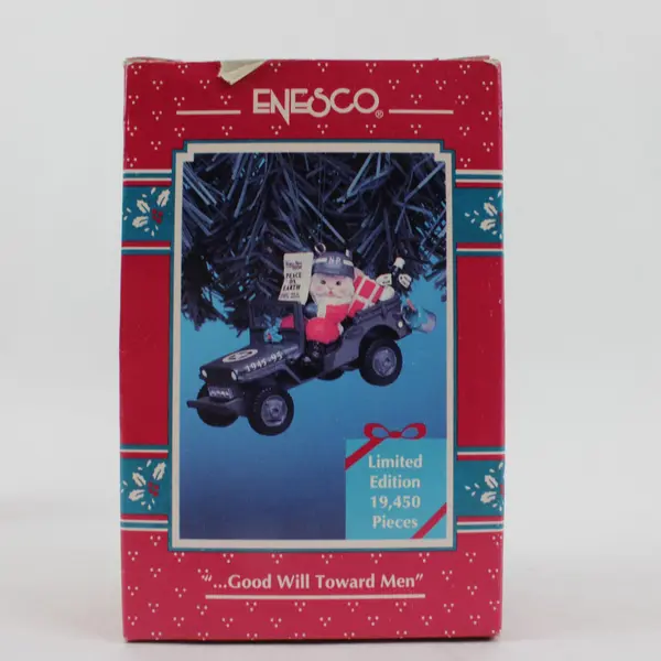 Lot of 2 Enesco 1990 Cheers Ziggy 1st Jeep Good Will Toward Men MPN132942