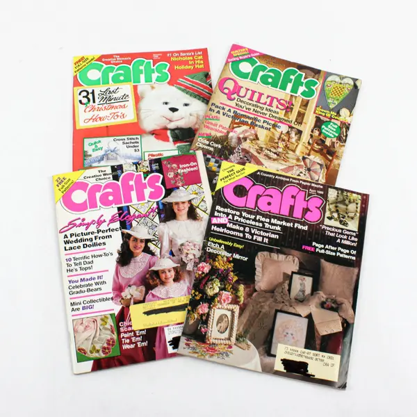 Lot of 4 Crafts Magazines 1989 to 1990 Various Craft Projects Good