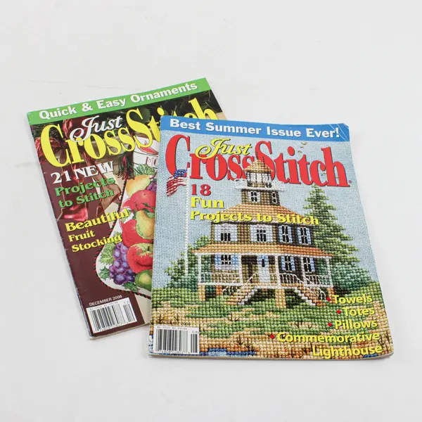 Lot of 2 Just CrossStitch Magazines August & December 2006 Good