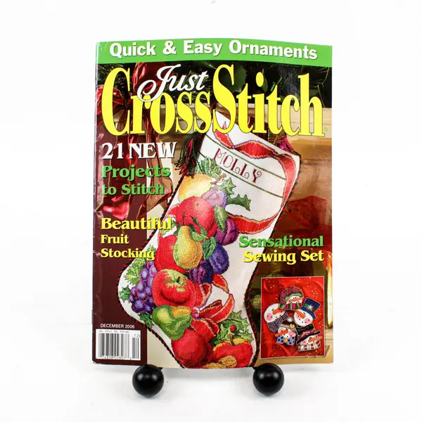 Lot of 2 Just CrossStitch Magazines August & December 2006 Good