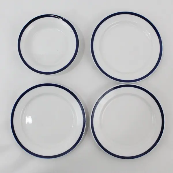 IKEA Almhult Bread Plates 3 & Matching Fruit Bowl 4-Pc Set