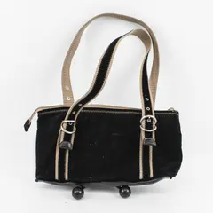 Relic Black Beige Corduroy Shoulder Bag Purse Handbag