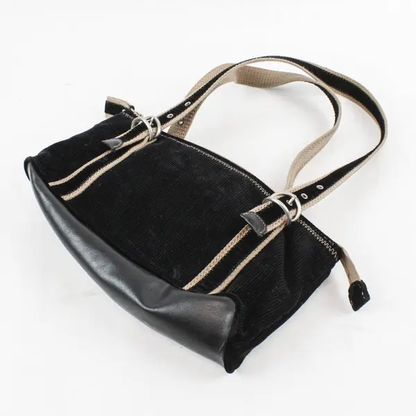 Relic Black Beige Corduroy Shoulder Bag Purse Handbag