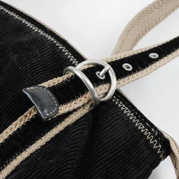 Relic Black Beige Corduroy Shoulder Bag Purse Handbag