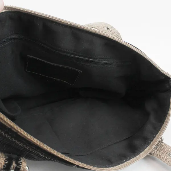 Relic Black Beige Corduroy Shoulder Bag Purse Handbag