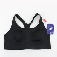 Champion Black Racer Back Sports Bra Moisture Wicking Size L