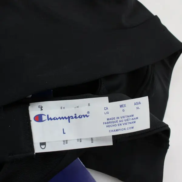 Champion Black Racer Back Sports Bra Moisture Wicking Size L