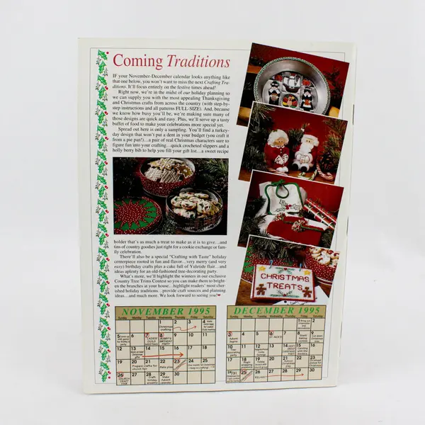 VTG Crafting Traditions Magazine Sept/Oct 1995 More Than 40 Projects For Fall