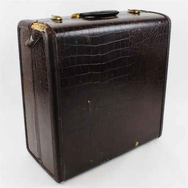 Vintage Samsonite Mid-Century Hard Shell Suitcase Faux Alligator