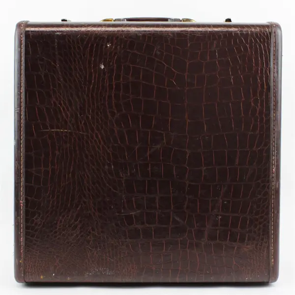 Vintage Samsonite Mid-Century Hard Shell Suitcase Faux Alligator