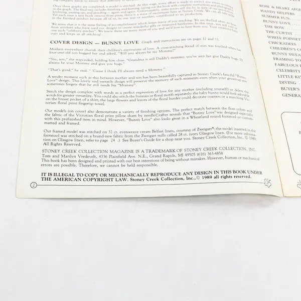 Vintage Stoney Creek Collection Magazine July/August 1989 Good