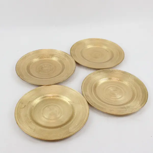 Pier 1 Rustic Gold Finish Salad Plates Set of 4 8.5 Inch