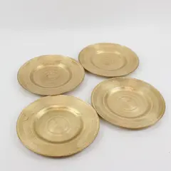 Pier 1 Rustic Gold Finish Salad Plates Set of 4 8.5 Inch