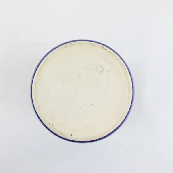 Handmade Pottery Vase Blue and White 9.5in Decorative
