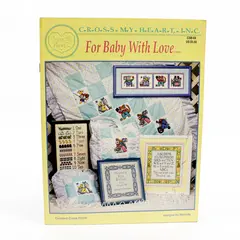 VTG For Baby With Love Counted Cross Stitch Cross My Heart Pattern Book 1991 PB