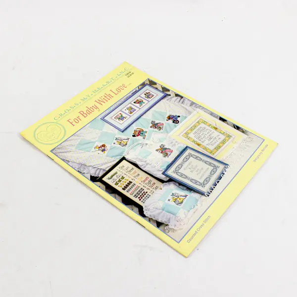 VTG For Baby With Love Counted Cross Stitch Cross My Heart Pattern Book 1991 PB