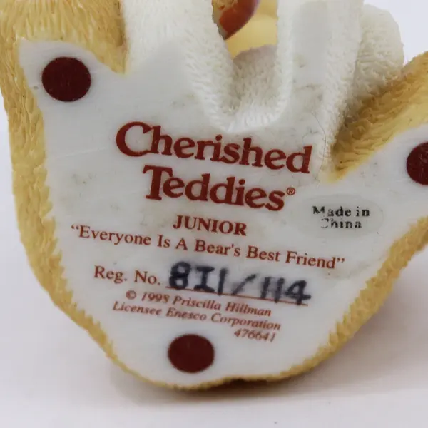 1998 Priscilla Hillman Cherished Teddies Junior Everyone Is A Bear's Best Friend