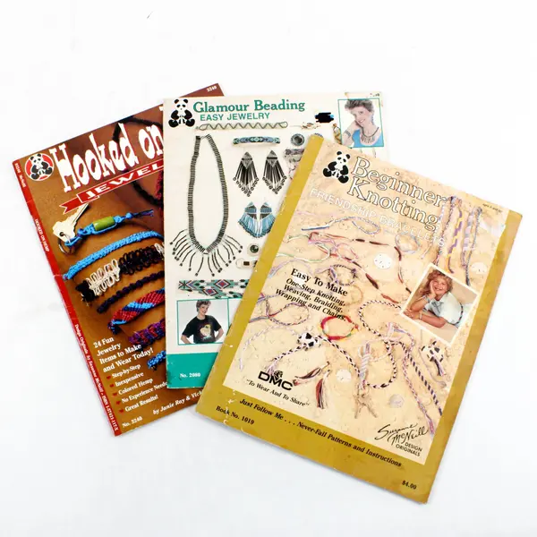 Vintage Lot of 3 Design Originals Jewelry Making Craft Booklets 1987 1989 & 1997