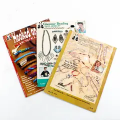 Vintage Lot of 3 Design Originals Jewelry Making Craft Booklets 1987 1989 & 1997