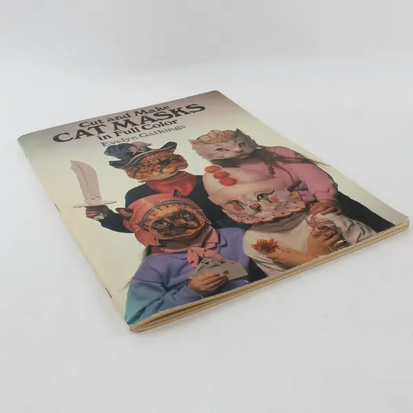Cut & Make Cat Masks Full Color Evelyn Gathings Paperback Craft Book