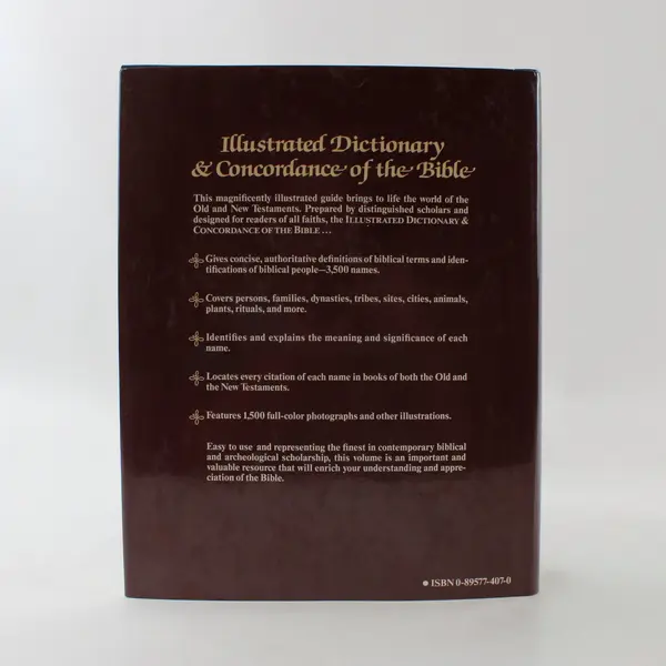 1986 Illustrated Dictionary & Concordance of the Bible Hardcover DJ