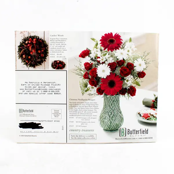 Butterfield Blooms Holiday Homecomings Fresh Flower Bouquets 2004 Catalog 