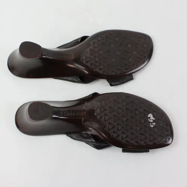 Liz Claiborne Dark Brown Leather Slip-On Sandals Women's 8.5M