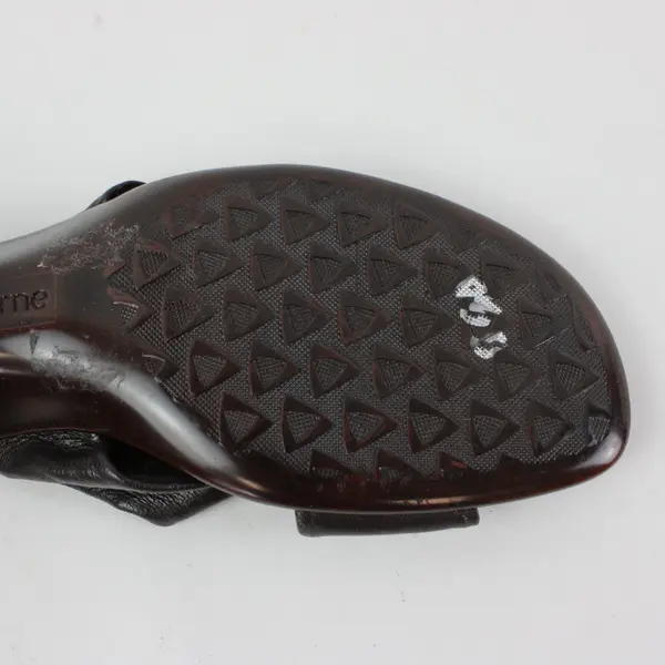Liz Claiborne Dark Brown Leather Slip-On Sandals Women's 8.5M